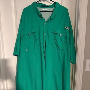 Columbia Men's PFG fishing shirt - Vibrant Green
